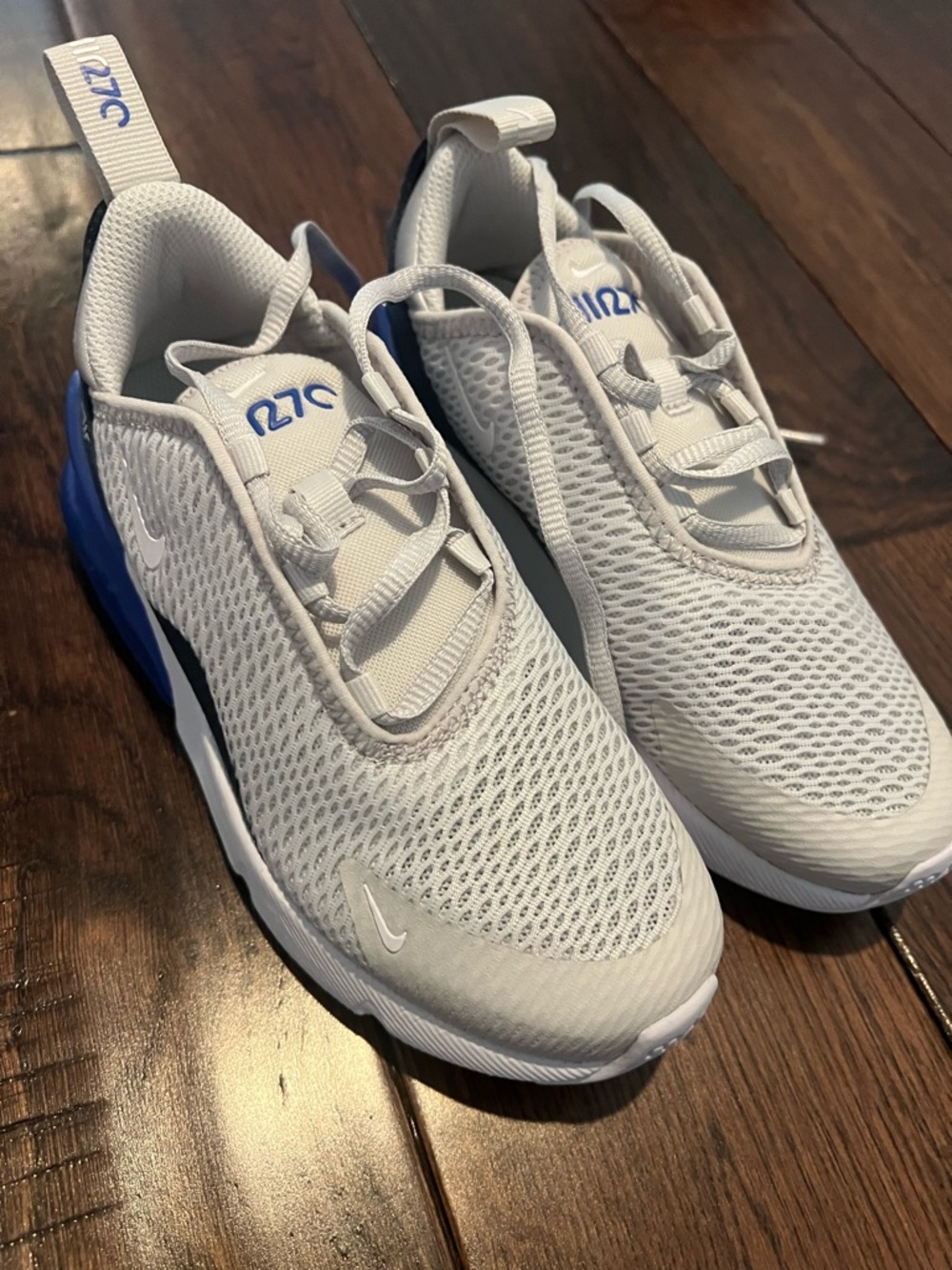 Brand New Nike Kids' 270 Air Max Sneakers - White/Blue